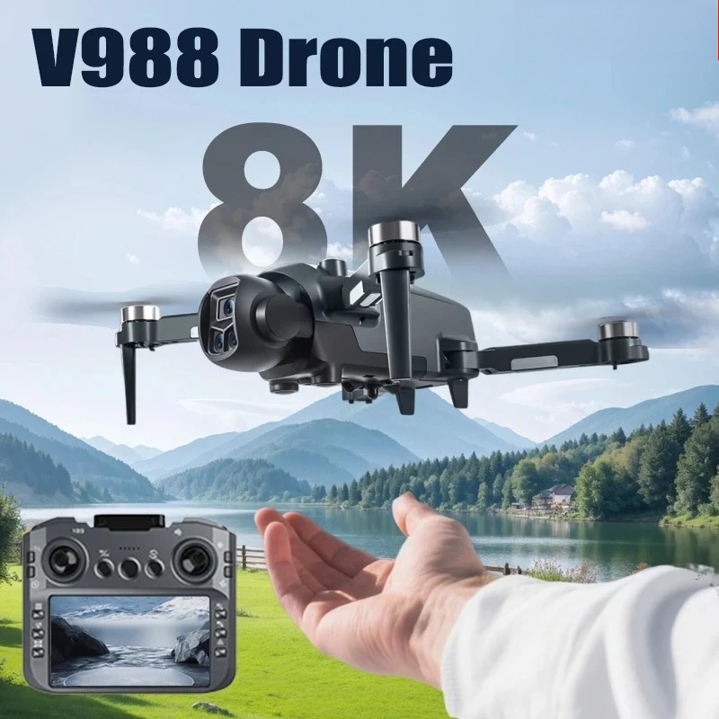 Original V988 Drone 8K HD Dual - Drone Photogrammetry recension och pris